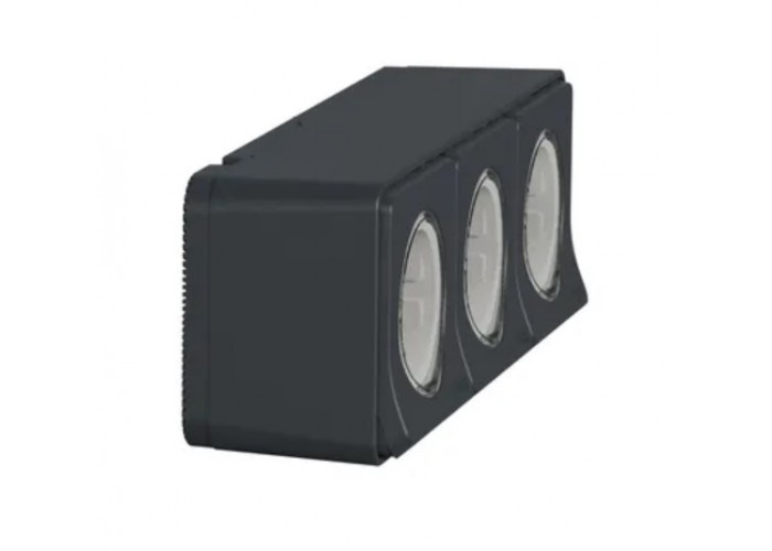 Накладна 3-місна розетка Schneider Electric MUR36038 із з/к та шторками IP55 (антрацит)