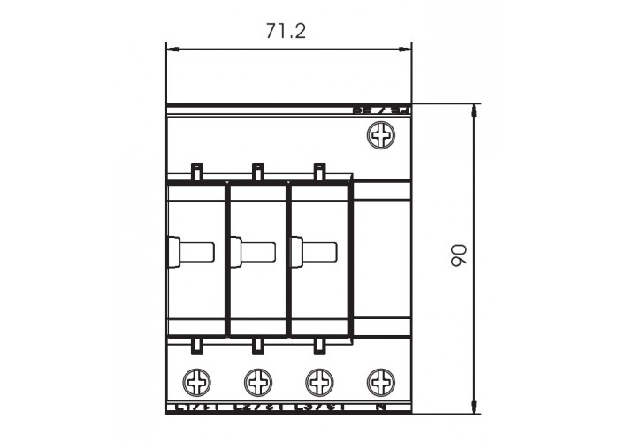 Обмежувач перенапруг OBO Bettermann (5093654) Тип I+II V50-B+C 3+NPE