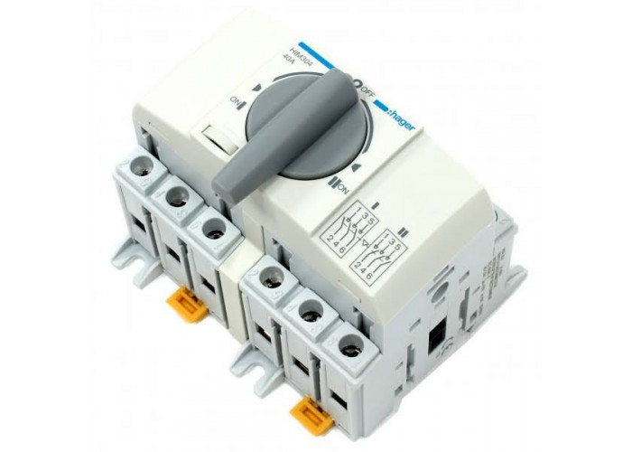 Перемикач Hager HIM304 I-0-II 40А 400/690В 3P 5м