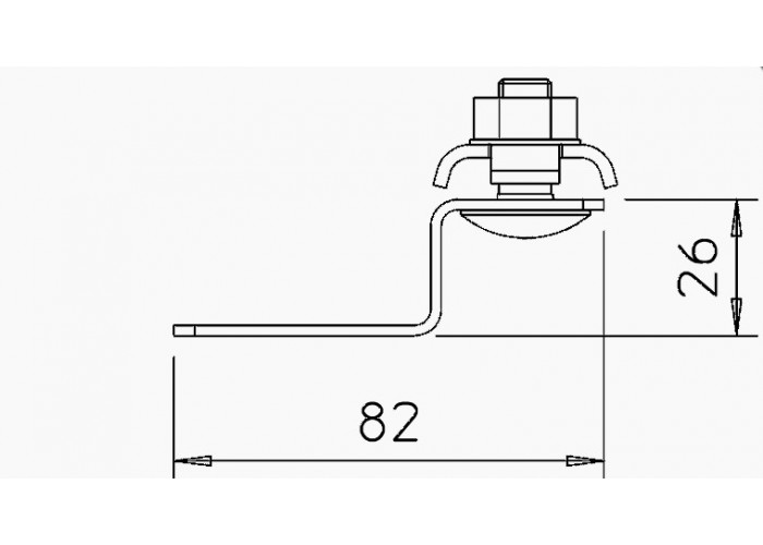Пластина підключення OBO Bettermann (5320707) 287 DCT з алюмінію