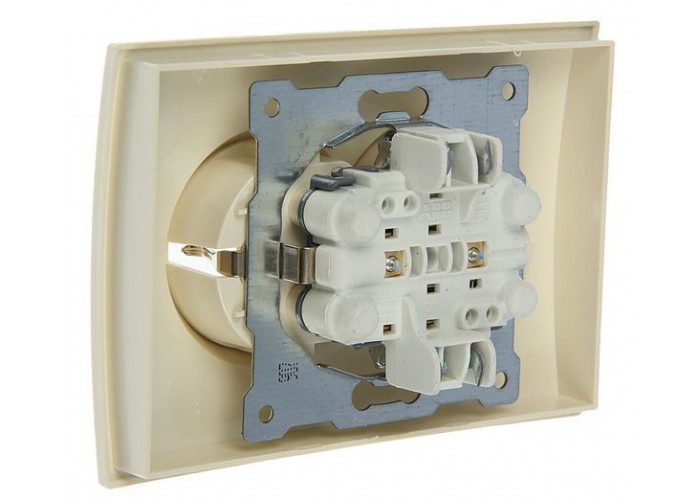 Подвійна розетка ABB Cosmo 632-010300-907 із заземленням (бежева)