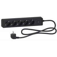 П'ятимісний подовжувач Schneider Electric ST9451B (1,5м) чорний