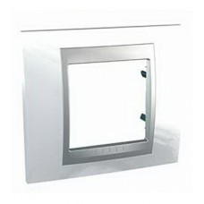 Рамка 1-місна, Unica Top, білий/алюміній Schneider Electric