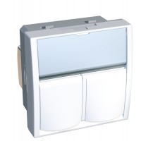 Розетка Schneider Electric Altira ALB44355N 2хRJ45 Cat5E екранована (білий)