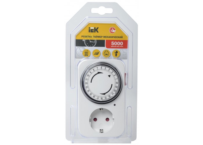 Розетковий таймер IEK РТМ-2 15хв-24г 16А IP20 (ERT-20-1-16-S-15-1-20-K01)