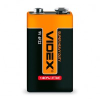 Сольова батарея Videx 6F22 крона (6F22/9V/S) 1 шт