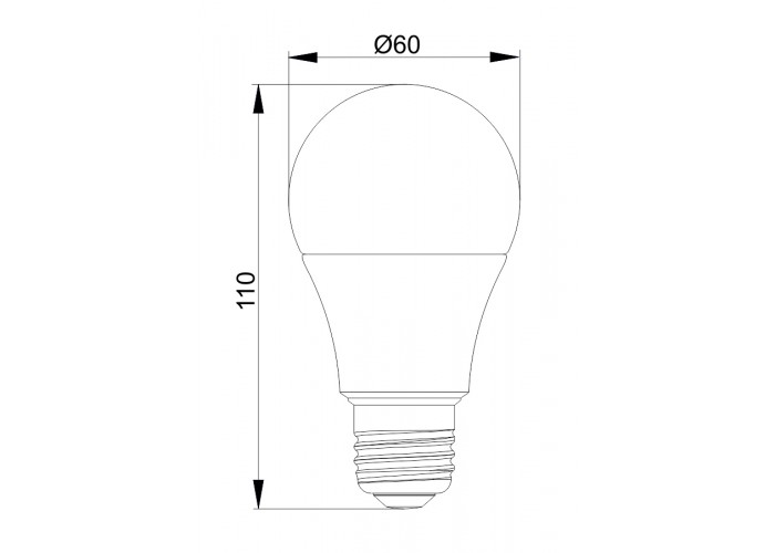 Светодиодная лампа ECO A60 11Вт 3000К 230В E27, IEK