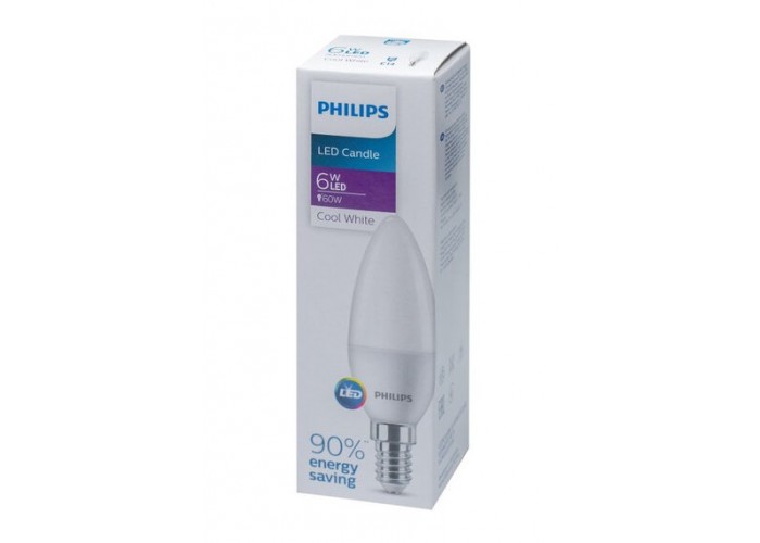 Світлодіодна лампа Philips LEDCandle B35 NDFR RCA 840 6Вт E14