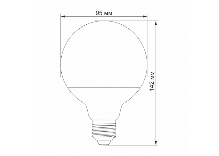 Світлодіодна лампа Videx G95e E27 15Вт 3000K (VL-G95e-15273)