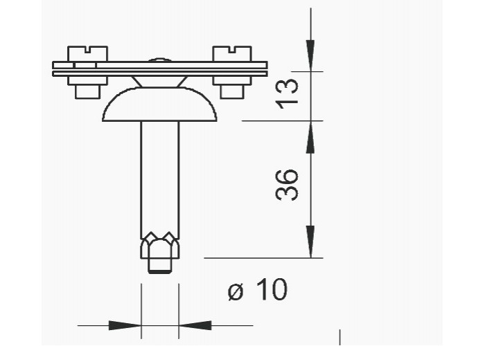 Тримач плоского провідника OBO Bettermann (5028035) FL30 анкер FT (40-60 мкм)