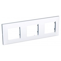 Тримісна горизонтальна рамка Schneider Electric Altira ALB44657 (біла)