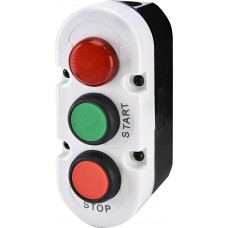 Тримодульний пост кнопки ETI 004771446 ESE3-V8 «START/STOP» з індикатором 240V AC