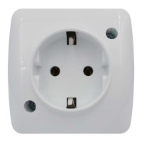 Розетка ALSU біла 1-на з заземленням ( 504-010200-217 )