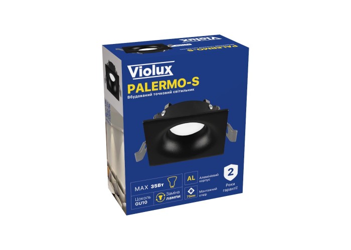 Світильник точковий Violux PALERMO-S 35W GU10 IP20 чорний ( 131104 )