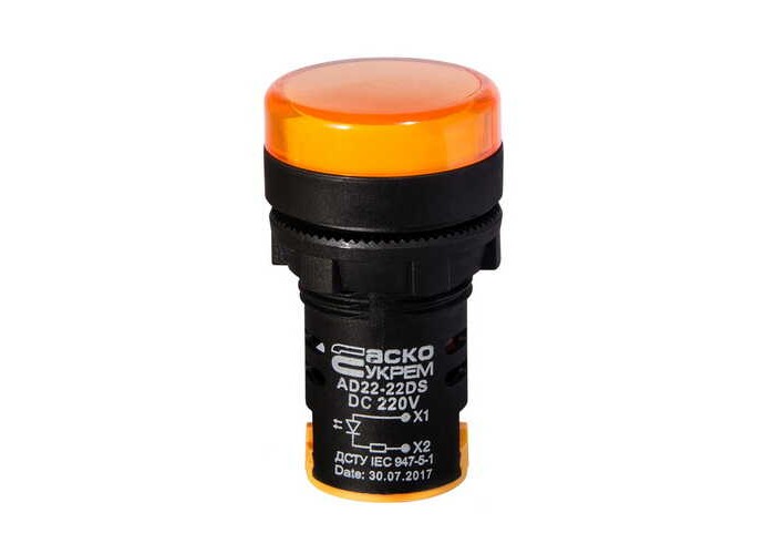 Світлосигнальна арматура AD22-22DS 220V жовта DC ( A0140030081 )​