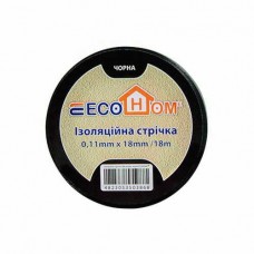 Ізоляційна стрічка ECOHOME ECO 0,11x18мм/18м чорна (ECO0150020020)