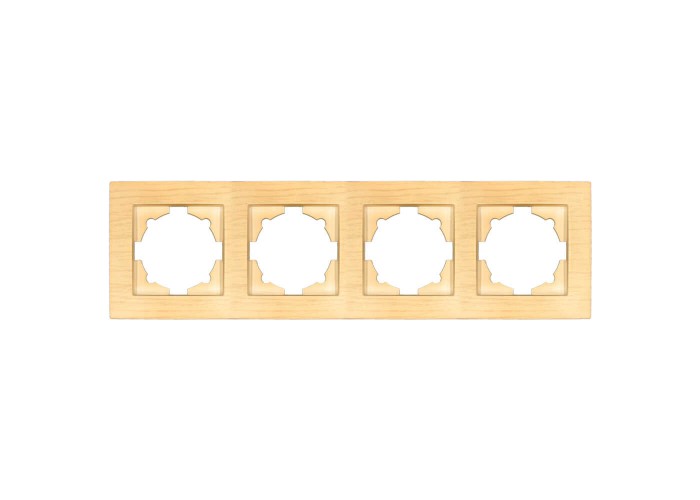 Рамка ELBI VEGA Woodline клен 4-на (510-012700-228)