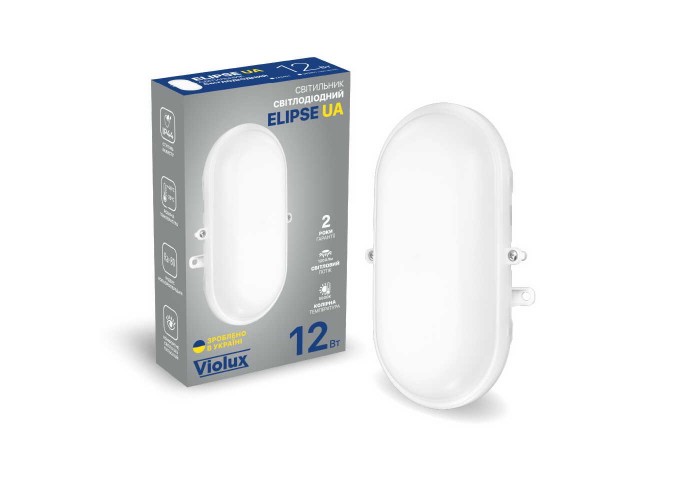 Світильник LED Violux ДББ ELIPSE UA 12W 6000K IP44 картон ( 253401 )