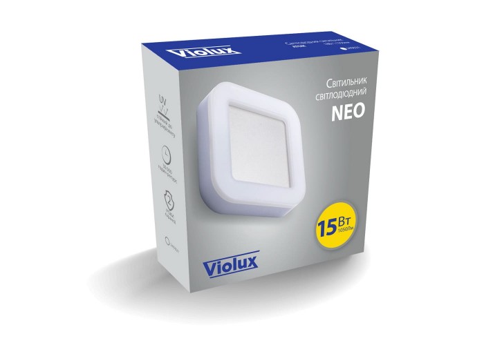 Світильник LED Violux НББ NEO квадрат 15W 4000K IP65 ( 242211 )