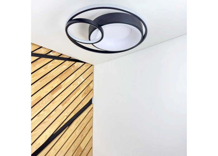 Світильник LED smart DUOS+пульт круг 100W 3000-5000K IP20 чорний ( 220785 )