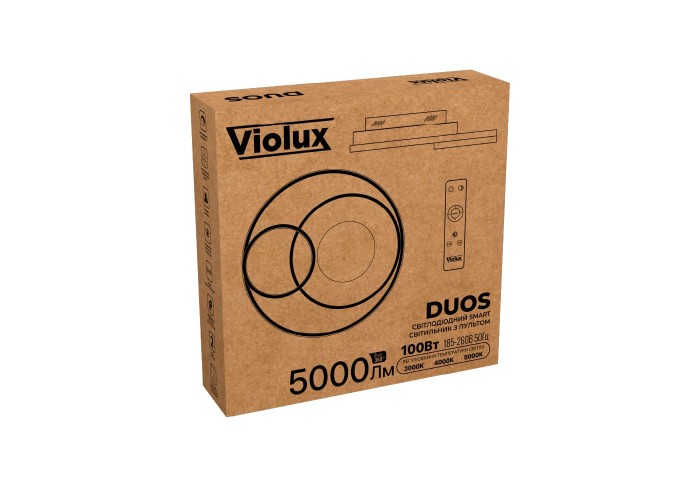 Світильник LED smart DUOS+пульт круг 100W 3000-5000K IP20 чорний ( 220785 )