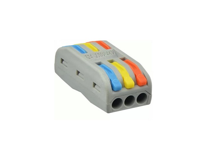 Клема швидкого монтажу 3x3х4 мм² прохідна PCT-2-3-C ACKO (A0130010112)