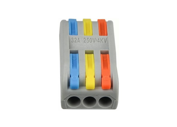 Клема швидкого монтажу 3x3х4 мм² прохідна PCT-2-3-C ACKO (A0130010112)