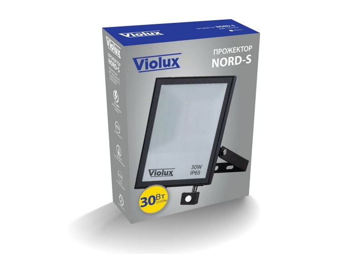 Прожектор LED Violux NORD-S  30W SMD 6000K 2550lm IP65 з датчиком руху ( 400072 )