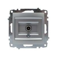 Розетка ELBI ZENA Silverline сірий металік TV без рамки ( 609-011000-273 )