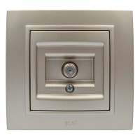 Розетка ELBI ZENA Silverline титан супутникова SAT F-роз'єм з рамкою ( 500-011400-280 )