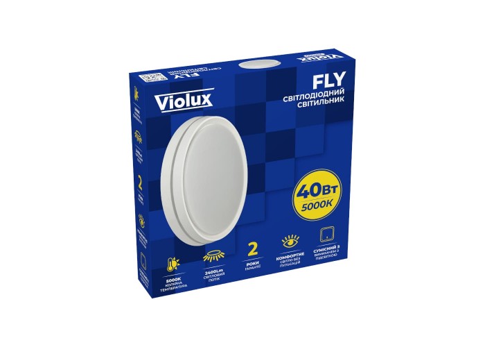 Світильник LED Violux ДББ FLY 40W 5000K IP20 круг ​( 200160 )