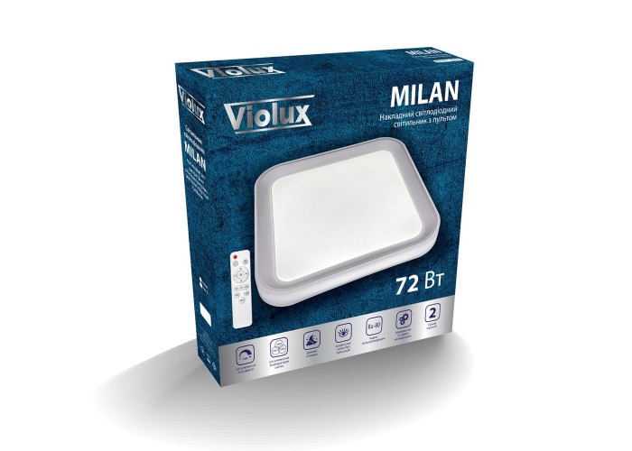 Світильник LED smart MILAN+пульт 72W 3000-6000K IP20 квадрат ( 220215 )