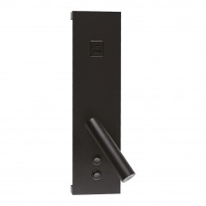 Світильник настінний Violux BITRIX-W USB 15W 3000/4200/6000K 865Lm IP20 чорний ( 553105 )