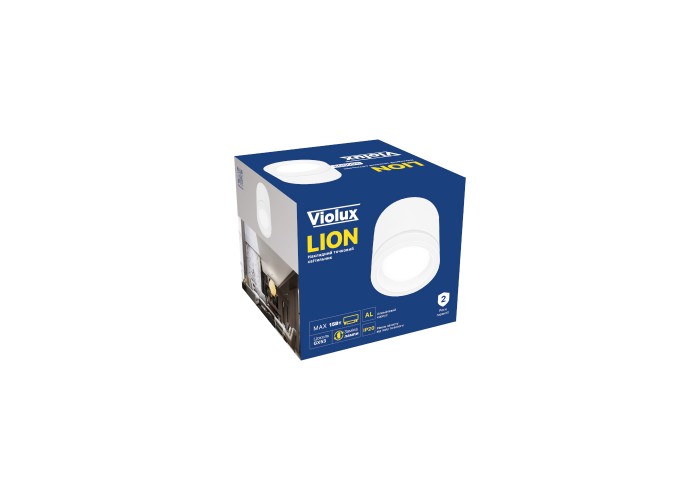 Світильник точковий накладний LION 15W GX53 IP20 білий Violux ( 340003 )