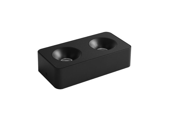 Світильник точковий накладний SIDNEY-2L 20W 4000K IP20 чорний Violux ( 330471 )