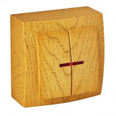 Вимикач Nilson Themis дуб 2кл з підсвіткою ( 26251004 )