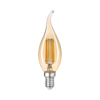 Лампа LED FILAMENT С37 6W E14 2200K (бронза) на вітру VIOLUX ( 833092 )