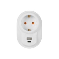 Мережевий фільтр Nilson 3,5кВт 16А + швидка зарядка 5V USB+Type-C ( 40130107 )
