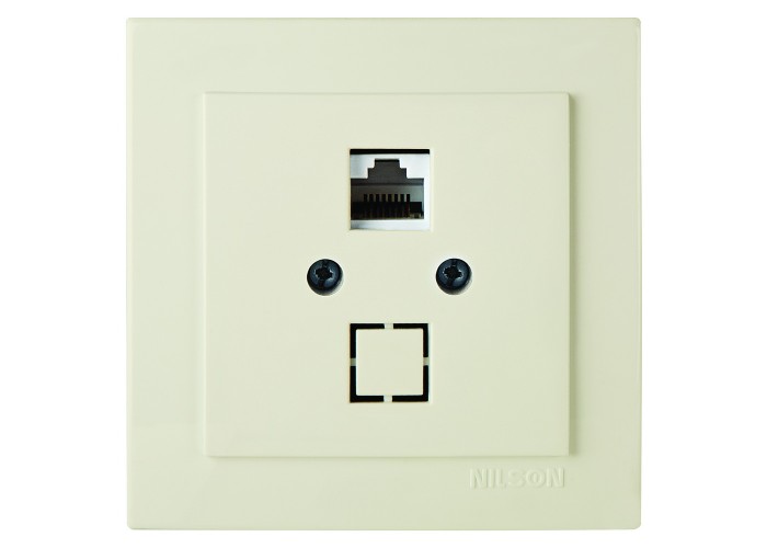 Розетка Nilson Touran кремова комп'ютерна CAT6e RJ45 ( 24121045 )