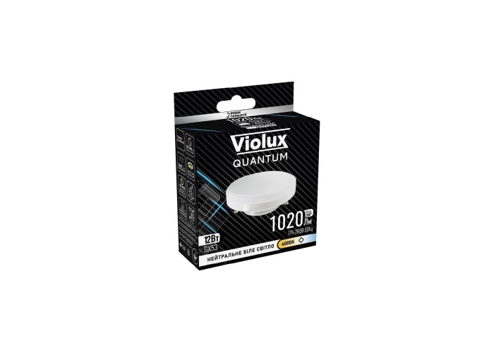 Лампа світлодіодна QUANTUM GX53 12W GX53 4000K Violux ( 817120 )