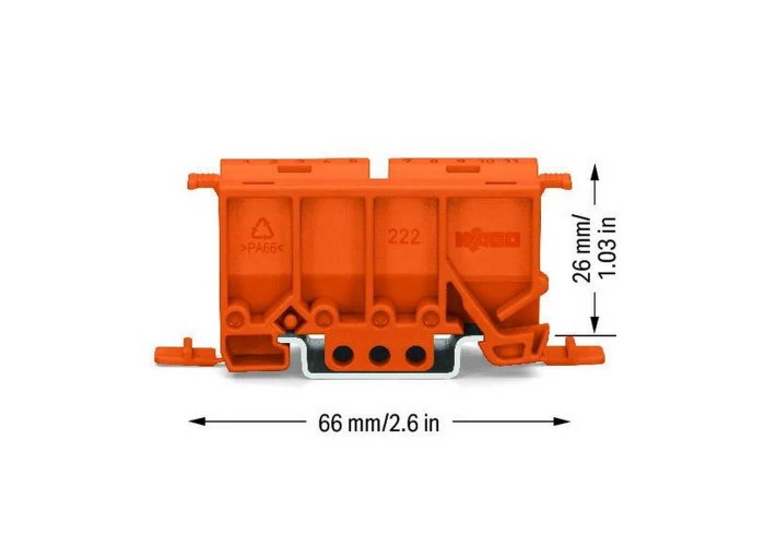Монтажний адаптер для кріплення затискачів WAGO 222-500