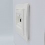 Розетка ELBI ZENA біла TV без рамки ( 609-010200-273 )
