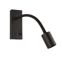 Світильник настінний Violux SNAKE USB+Type-C 5W 4200K 250Lm IP20 чорний ( 552101 )