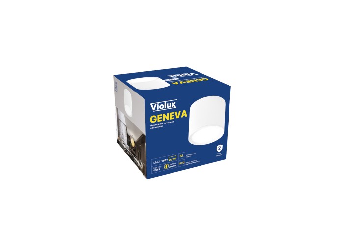 Світильник точковий накладний GENEVA 15W GX53 IP20 білий Violux ( 340004 )