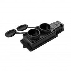Колодка Violux каучук настінна 2-на без заземлення з кришкою IP44 ( 930700 )