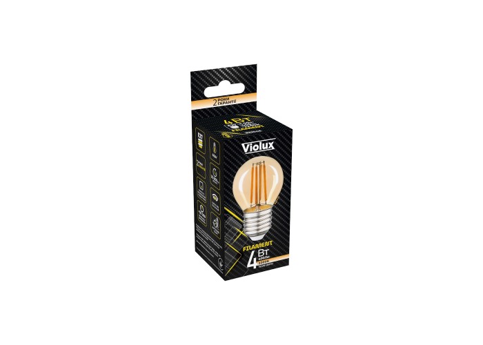 Лампа LED FILAMENT G45 4W E27 3000K VIOLUX ( 832092 )