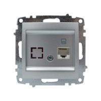 Розетка ELBI ZENA Silverline сірий металік комп'ютерна 1-на без рамки (609-011000-247 )