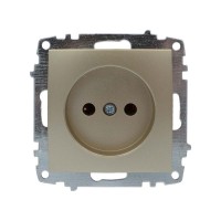 Розетка ELBI ZENA Silverline титан 1-на без заземлення без рамки ( 609-011400-215 )