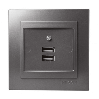 Розетка Nilson Touran антрацит 2-на USB ( 24161081 )