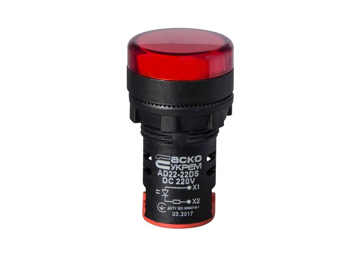 Світлосигнальна арматура AD22-22DS 220V червона DC ( A0140030083 )​
